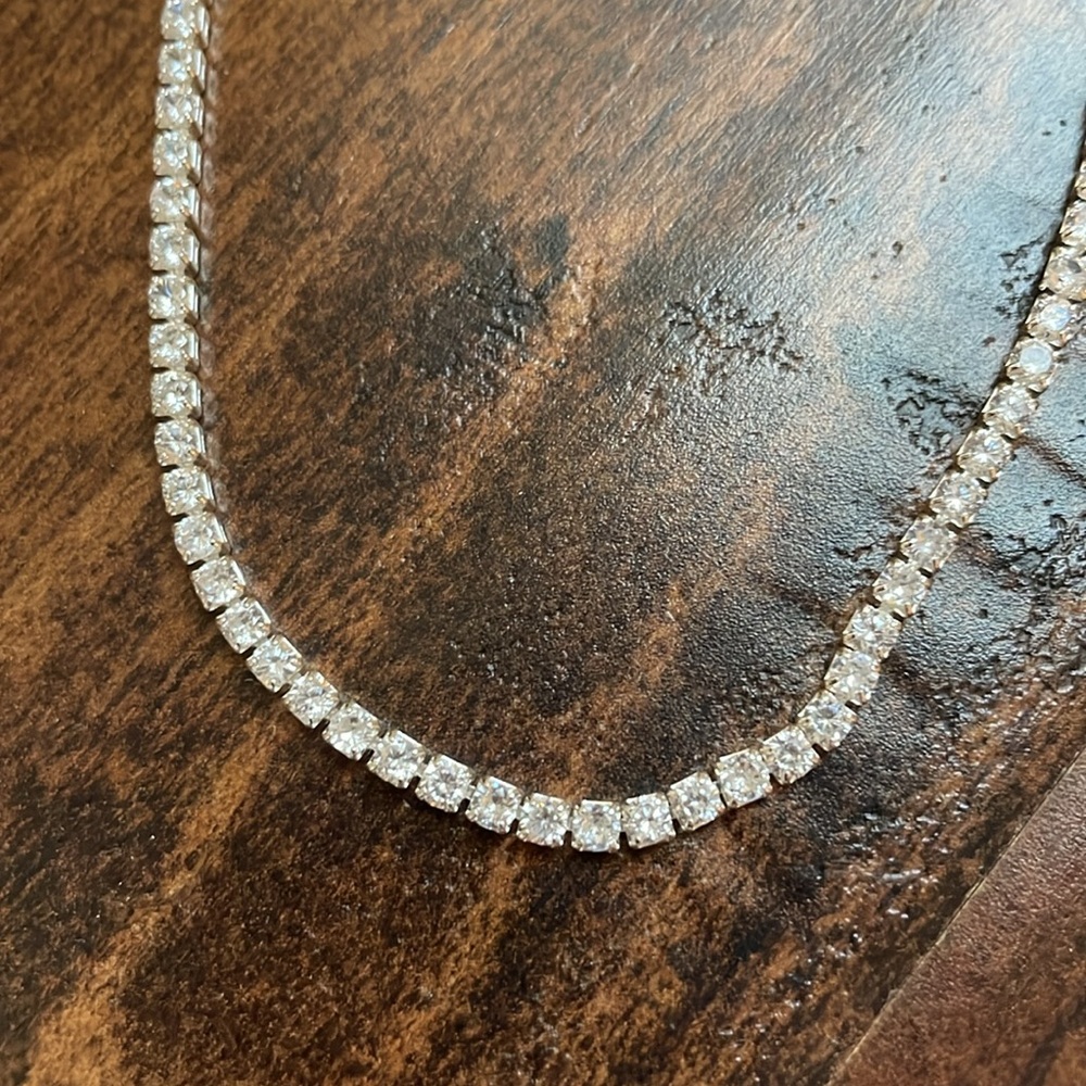 LUV AJ Silver Tennis Necklace - Picture 8 of 8